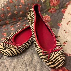 Zebra flats - shoes